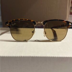 Ray-Ban Clubmaster Tortoise and Gold Sunglasses